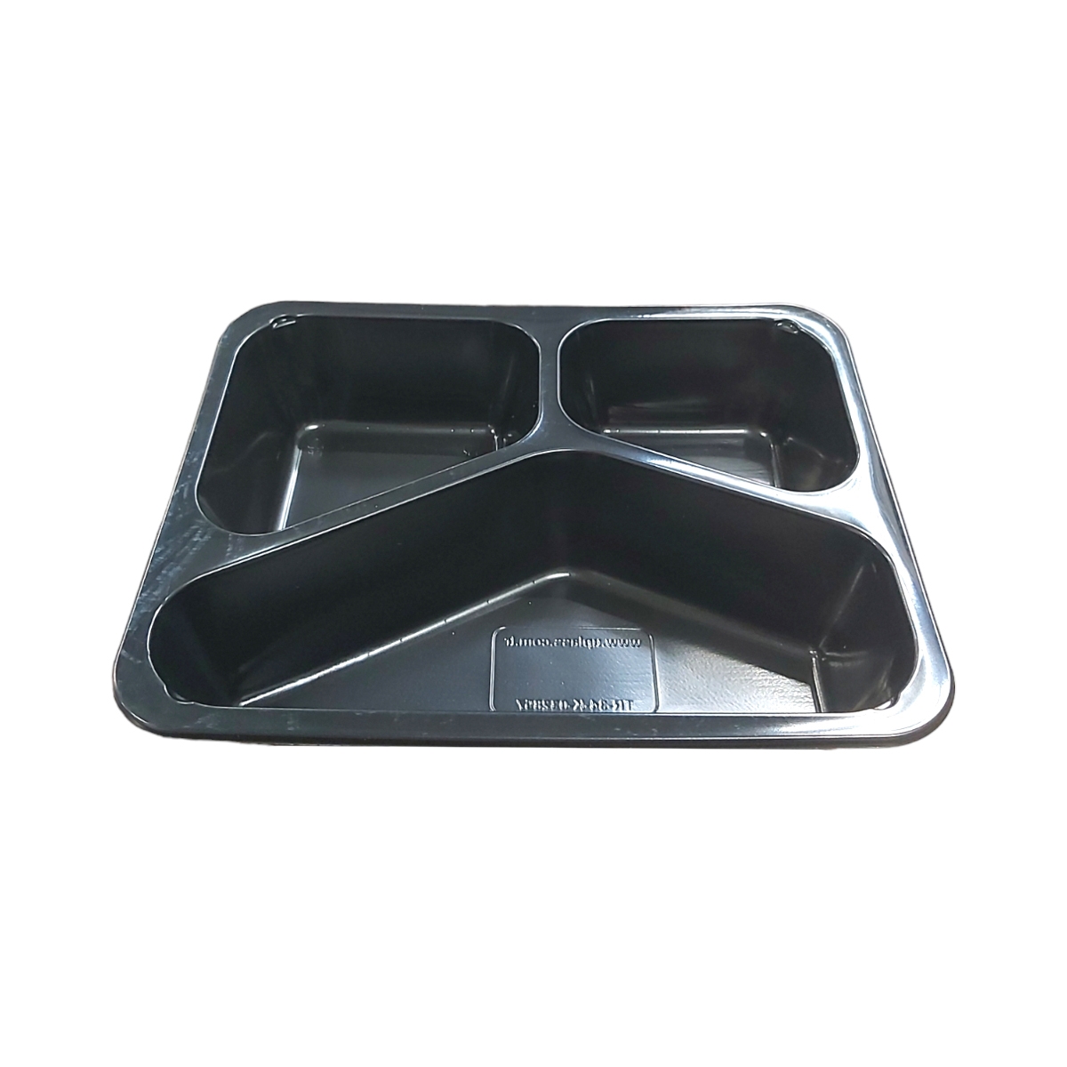 TAVITE NEGRE PP 3 COMPARTIMENTE 227X187X40MM 50BUC/SET