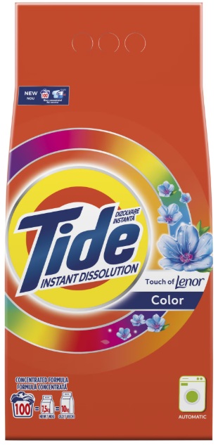 TIDE DETERGENT PUDRA AUTOMAT 7.5KG LENOR TOUCH COLOR 100 SPALARI