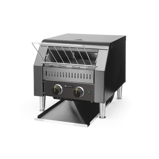 Toaster/prajitor de paine tip tunel dublu, Hendi, negru, 230V/2240W, 418x368x(H)387 mm