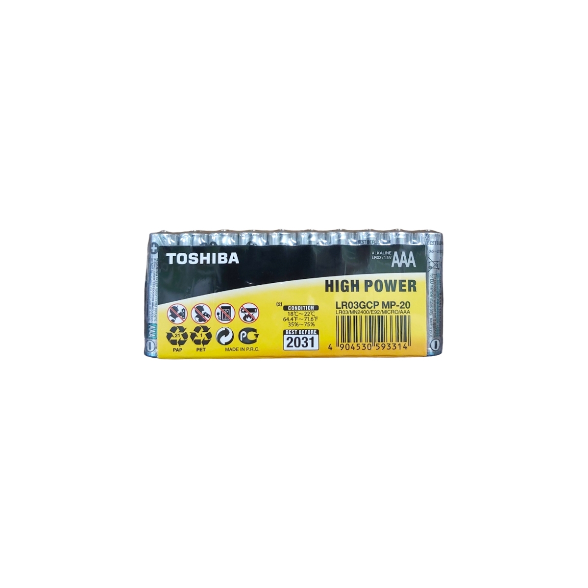 TOSHIBA BATERII ALK R3 AAA 20BUC/SET