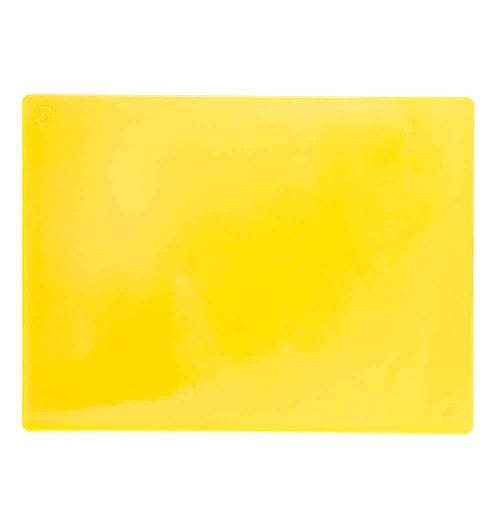 Tocator bucatarie profesional din polietilena culoare alba, culoare galben, dimensiuni 600x400x20hmm