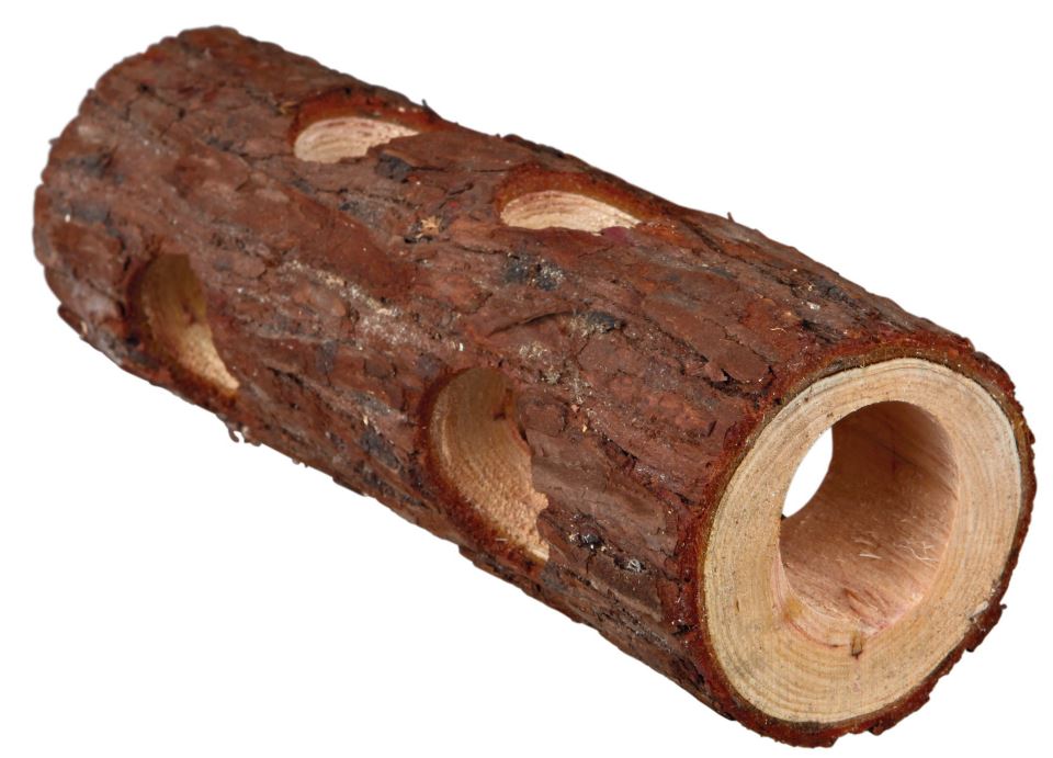 Tunel Tub Pentru Hamsteri, Lemn, 6.5-7.5 cmx20 cm, Maro, 6130