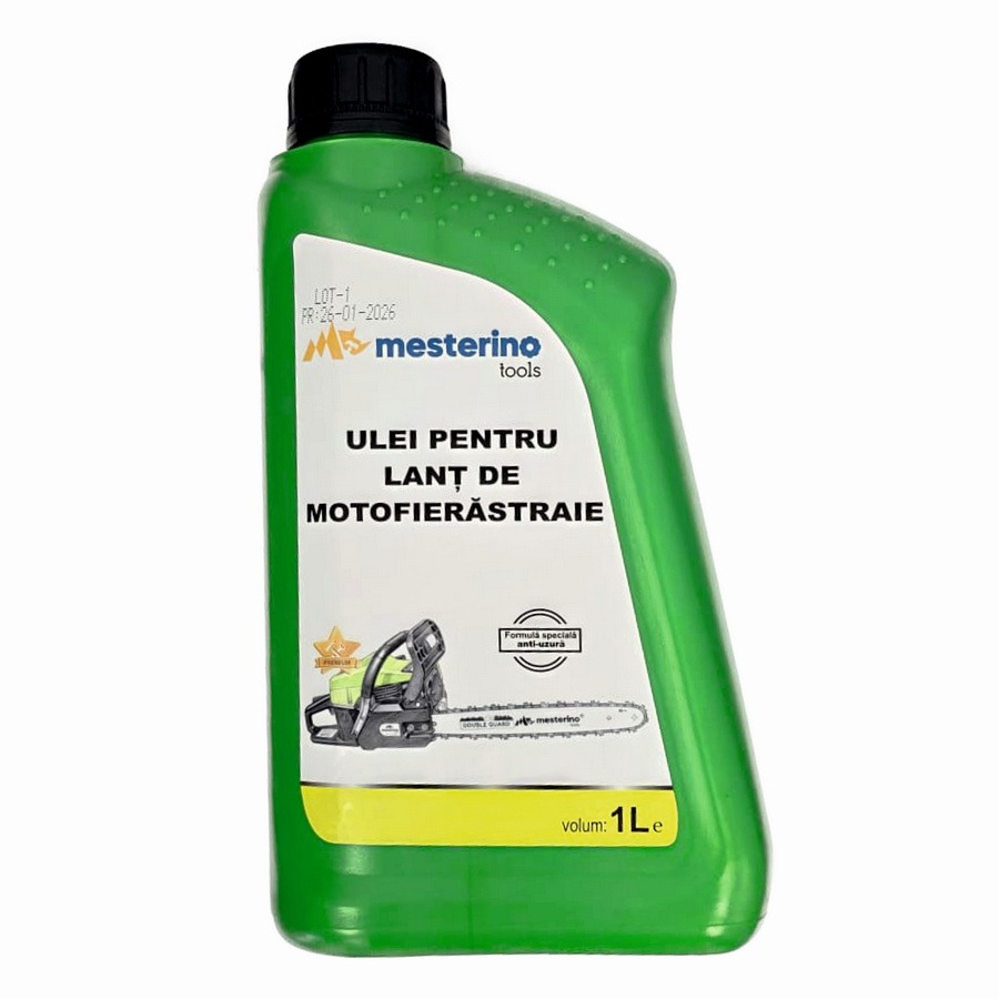 Ulei pentru lant de motoferastraie MESTERINO TOOLS MT-UMT-1L, volum 1 litru