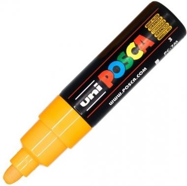 Marker UNI PC-7M 4. 5-5. 5 mm galben intens Posca