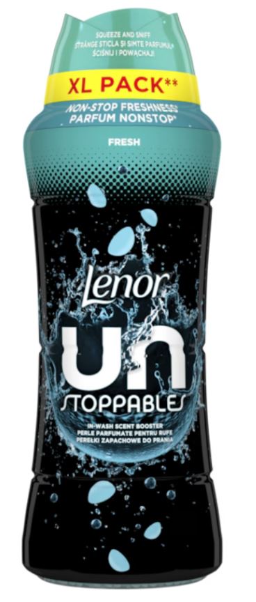Perle parfumate pentru rufe, Fresh, 495gr, 40 spalari, Lenor Unstoppables Fresh
