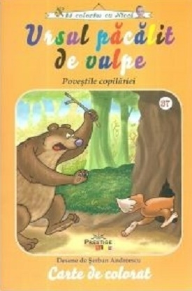 Ursul pacalit de vulpe. Carte de colorat