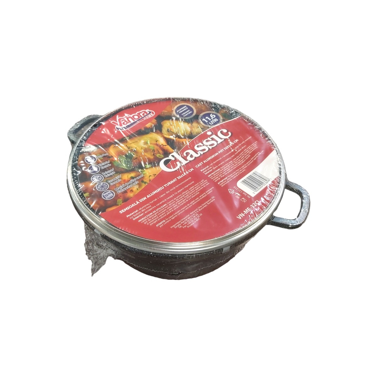 VANOR HOME CLASIC SEMIOALA ALUMINIU 32X14.5CM 11.6L VN-ME-32CL
