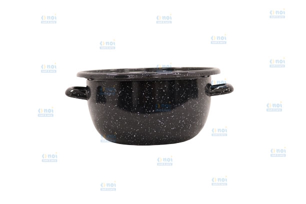 VAS BOMBAT PENTRU CARTOFI 18 CM NEGRU PICATELE 026PIC/18