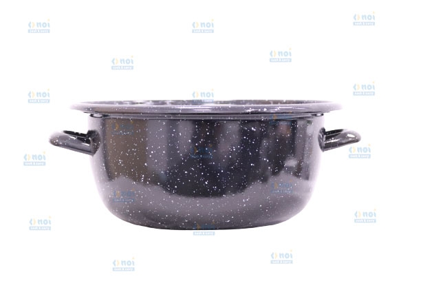 VAS BOMBAT PENTRU CARTOFI 24 CM NEGRU PICATELE 026PIC/24