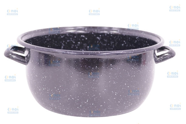 VAS BOMBAT PENTRU CARTOFI 28 CM NEGRU PICATELE 026PIC/28