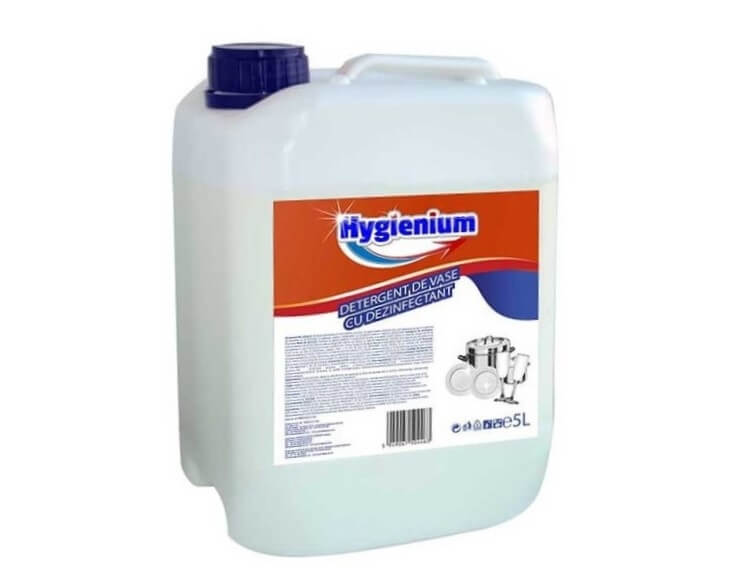Detergent de vase Biocid cu dezinfectant, 5 L Hygienium avizat Ministerul Sanatatii