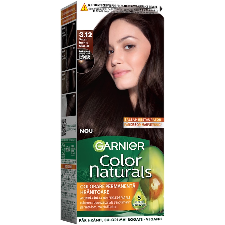 GARNIER COLOR NATURALS VOPSEA DE PAR 3.12 SATEN INCHIS GLACIAL