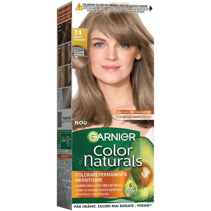GARNIER COLOR NATURALS VOPSEA DE PAR 7.1 BLOND CENUSIU
