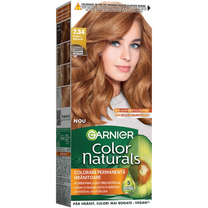 GARNIER COLOR NATURALS VOPSEA DE PAR 7.34 CUPRU NATURAL