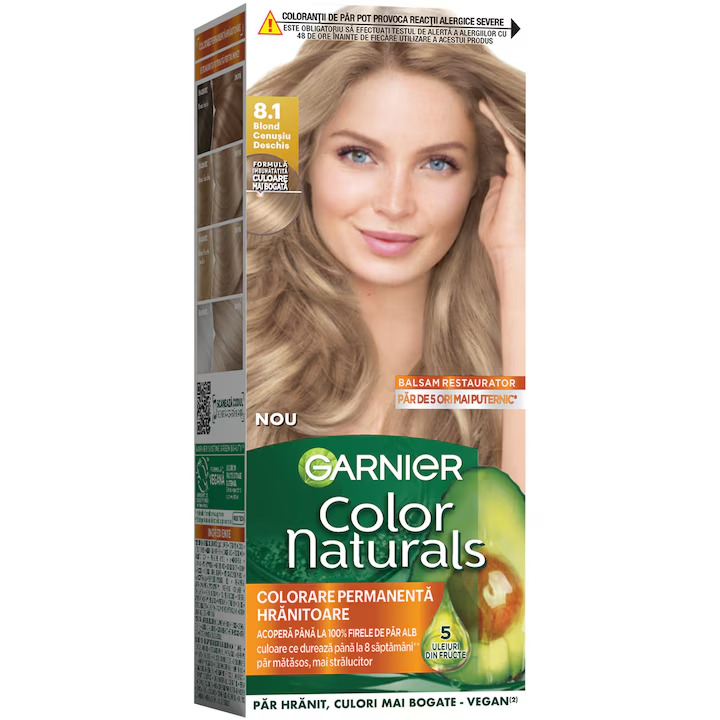 GARNIER COLOR NATURALS VOPSEA DE PAR 8.1 BLOND CENUSIU DESCHIS