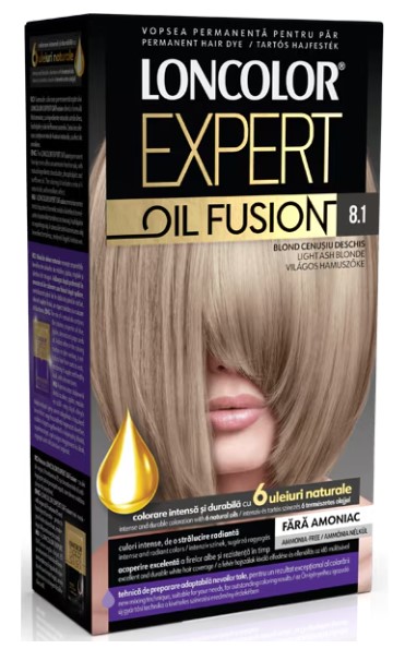 LONCOLOR EXPERT OIL FUSION VOPSEA DE PAR 8.1 BLOND CENUSIU DESCHIS