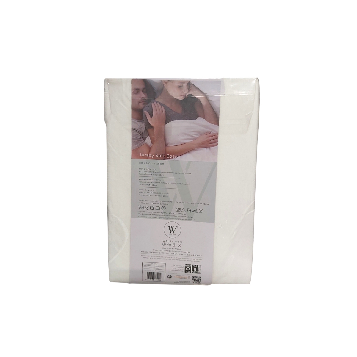 WALRA HUSA BUMBAC JERSEY PENTRU SALTEA 30CM 180X200CM ALB/MARO