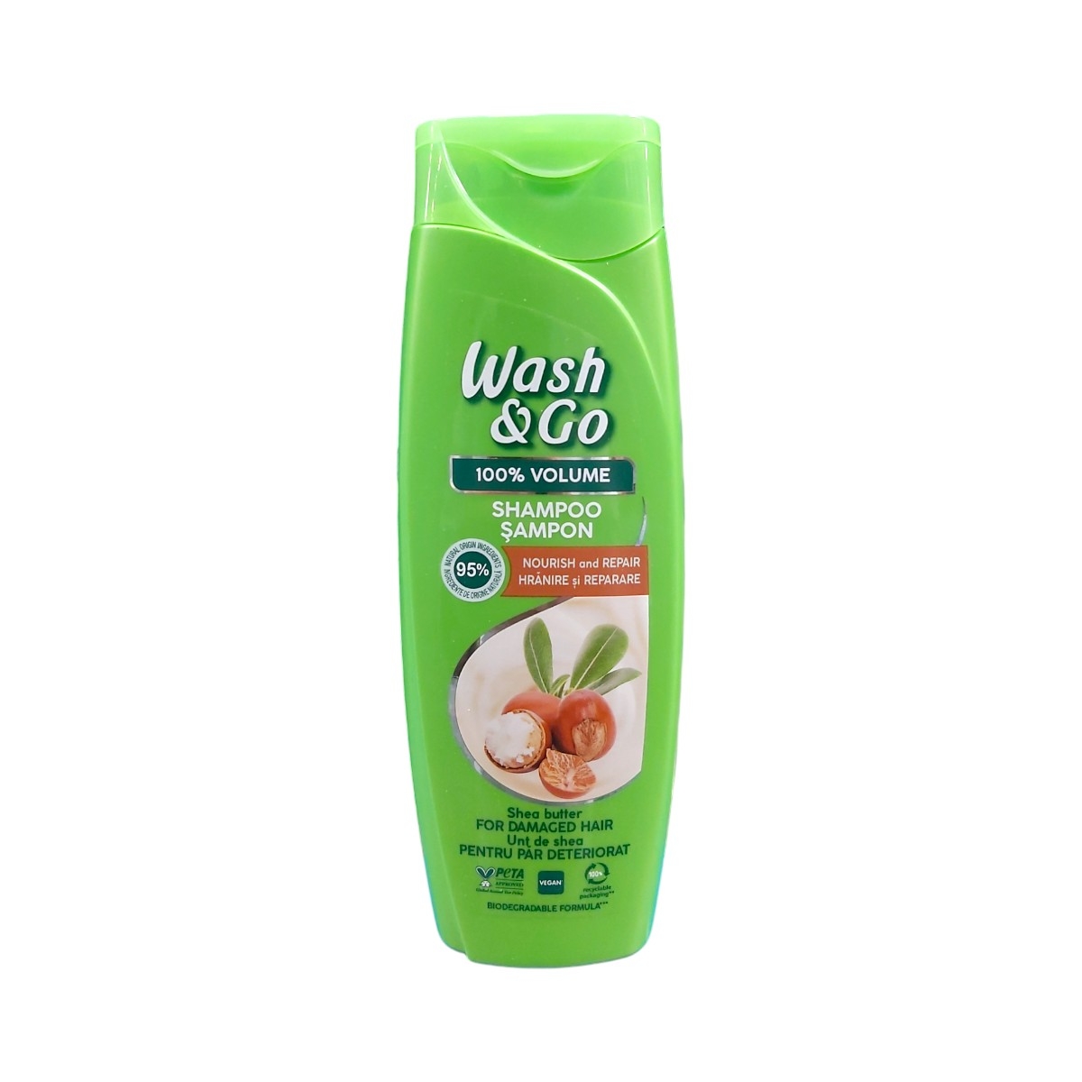 WASH&GO SAMPON PAR DETERIORAT SHEA BUTTER 360ML