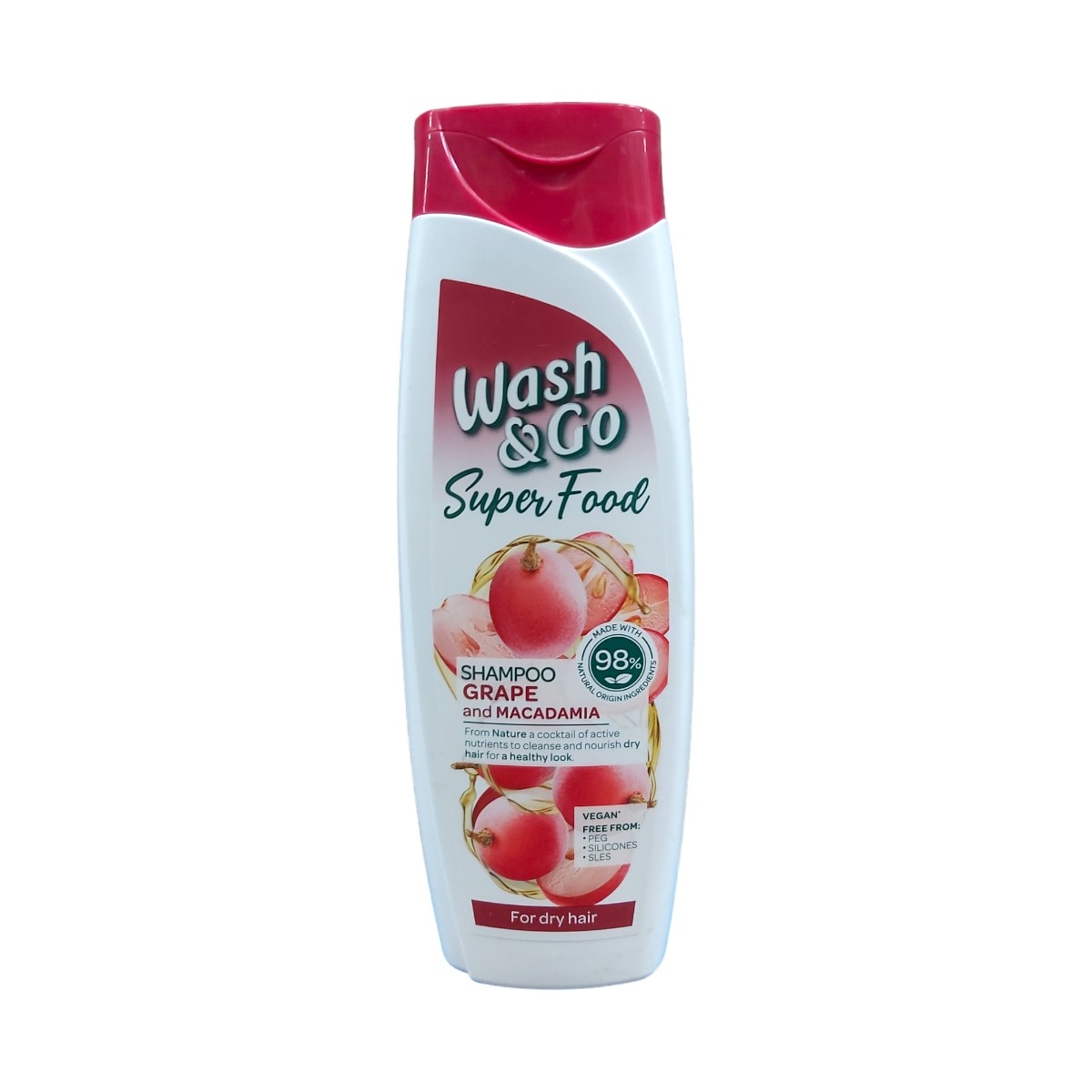WASH&GO SUPER FOOD SAMPON GRAPE&MACADAMIA 400ML