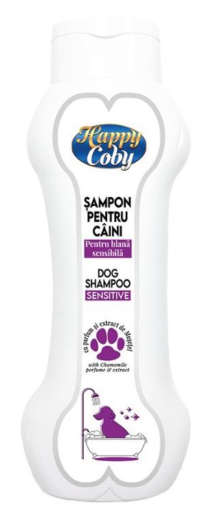 Sampon pentru catei Sensitive cu Extract de musetel, 500 ml, Happy Coby