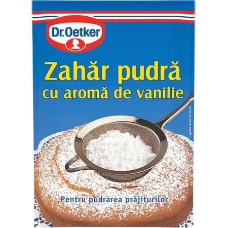 Dr. Oetker Zahar Pudra cu aroma de vanilie, 80 g