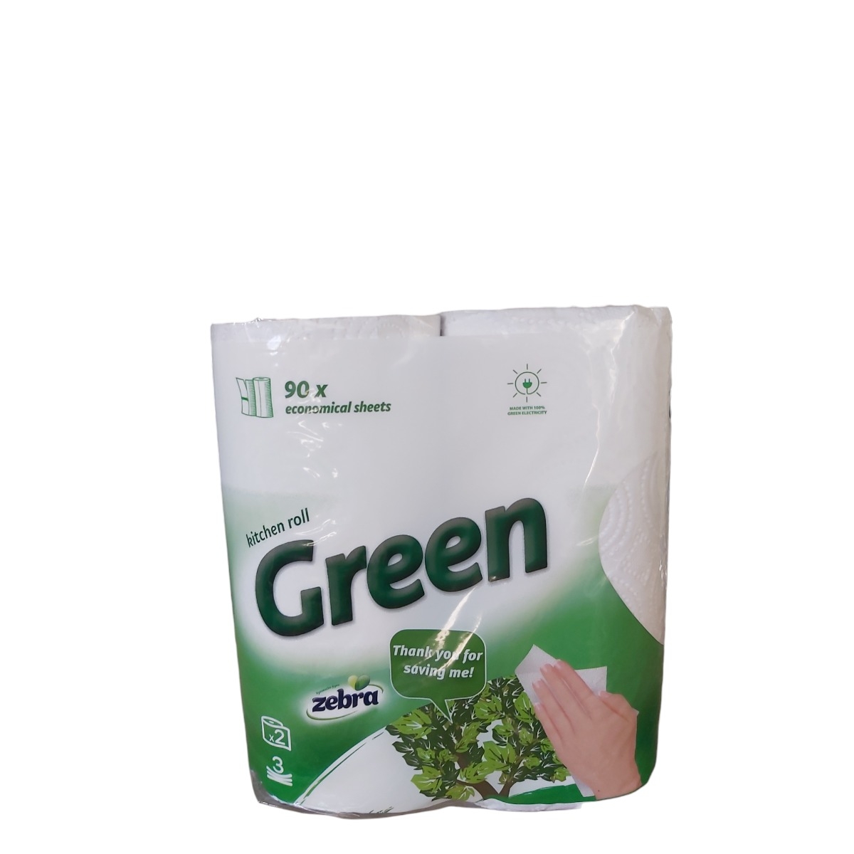 ZEBRA GREEN PROSOP HARTIE 3STR 2ROLE