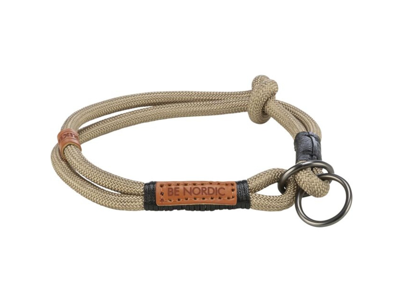 Trixie Zgarda Coarda Be Nordic, Strangulanta, L-XL: 55 cm / 13 mm, Nisipiu/Negru, 17294