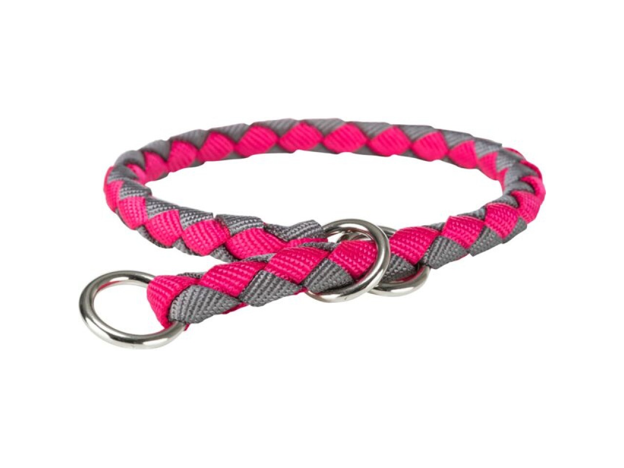 Trixie  Zgarda Cavo Coarda, Strangulanta, S: 30-36 cm / 12 mm, Fucsia/Grafit, 144311