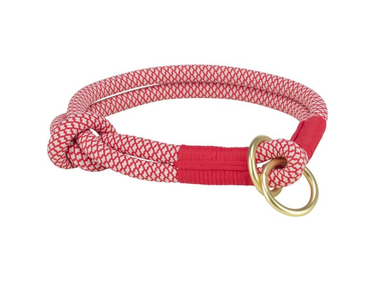 Trixie Zgarda Coarda Soft, Strangulanta, M: 45 cm / 10 mm, Rosu/Crem, 1984603