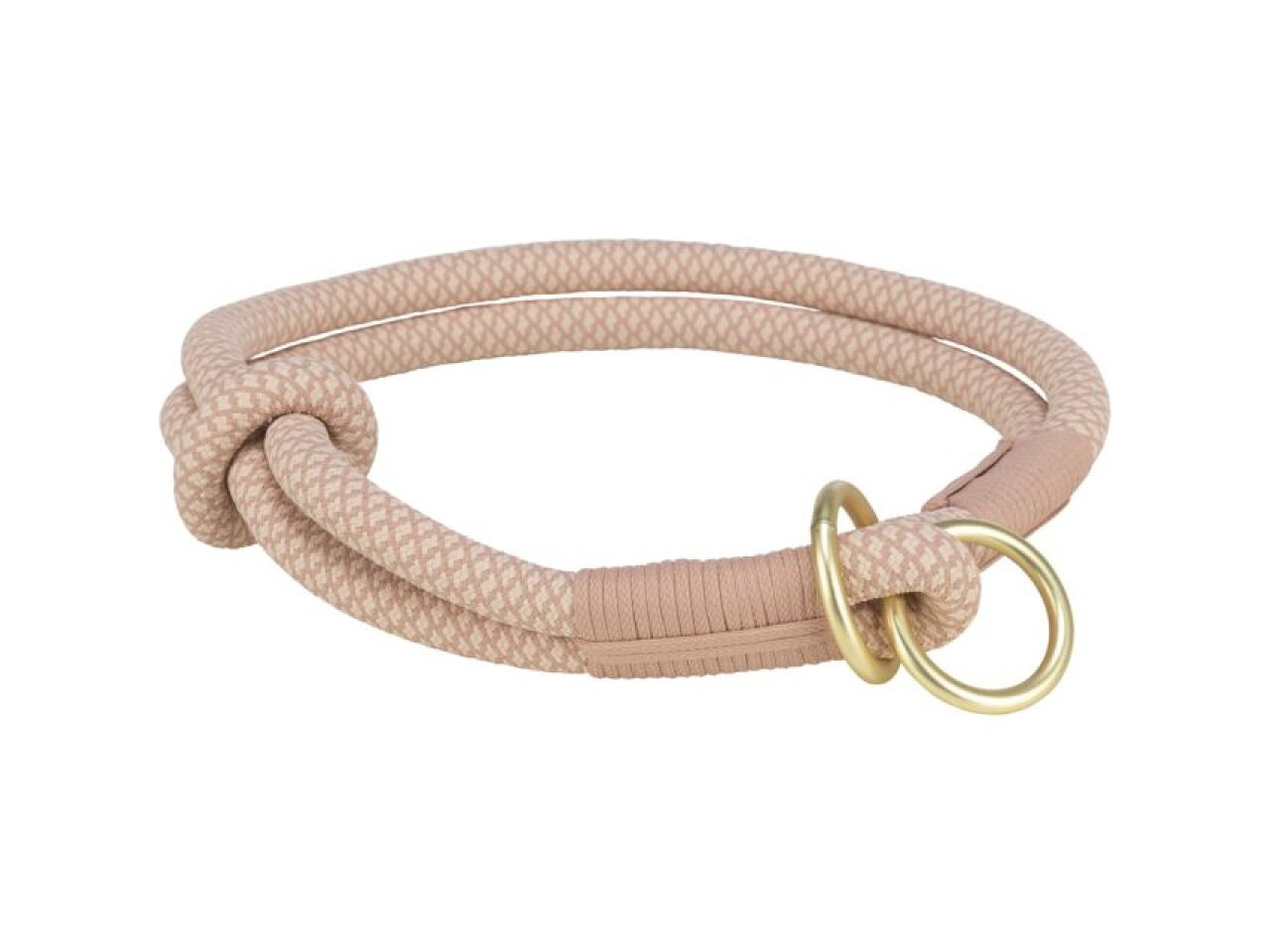 Trixie Zgarda Coarda Soft, Strangulanta, M: 45 cm / 10 mm, Roz/Roz Pudrat, 1984607