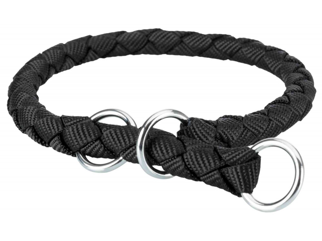 Trixie Zgarda Cavo Coarda, Strangulanta, S-M: 35-41 cm/12 mm, Negru, 143701