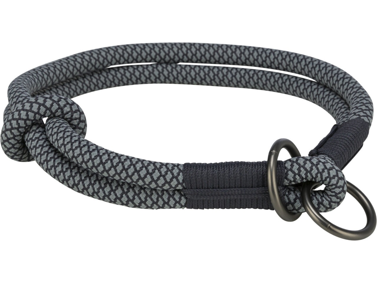 Trixie Zgarda Coarda Soft, Strangulanta, S: 35 cm/6 mm, Negru/Gri, 1984401