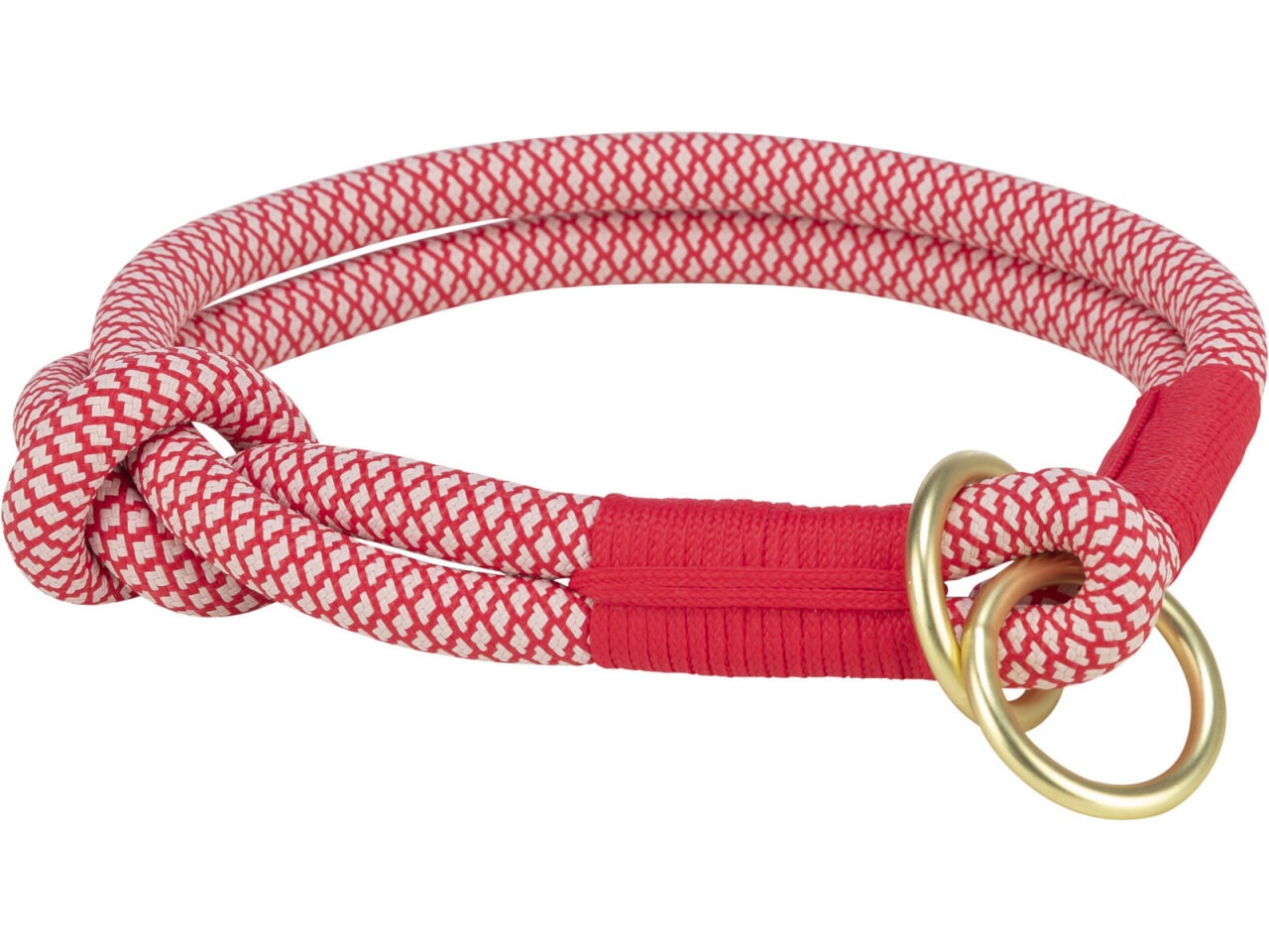 Trixie Zgarda Coarda Soft, Strangulanta, S:35 cm/6 mm, Rosu/Crem, 1984403