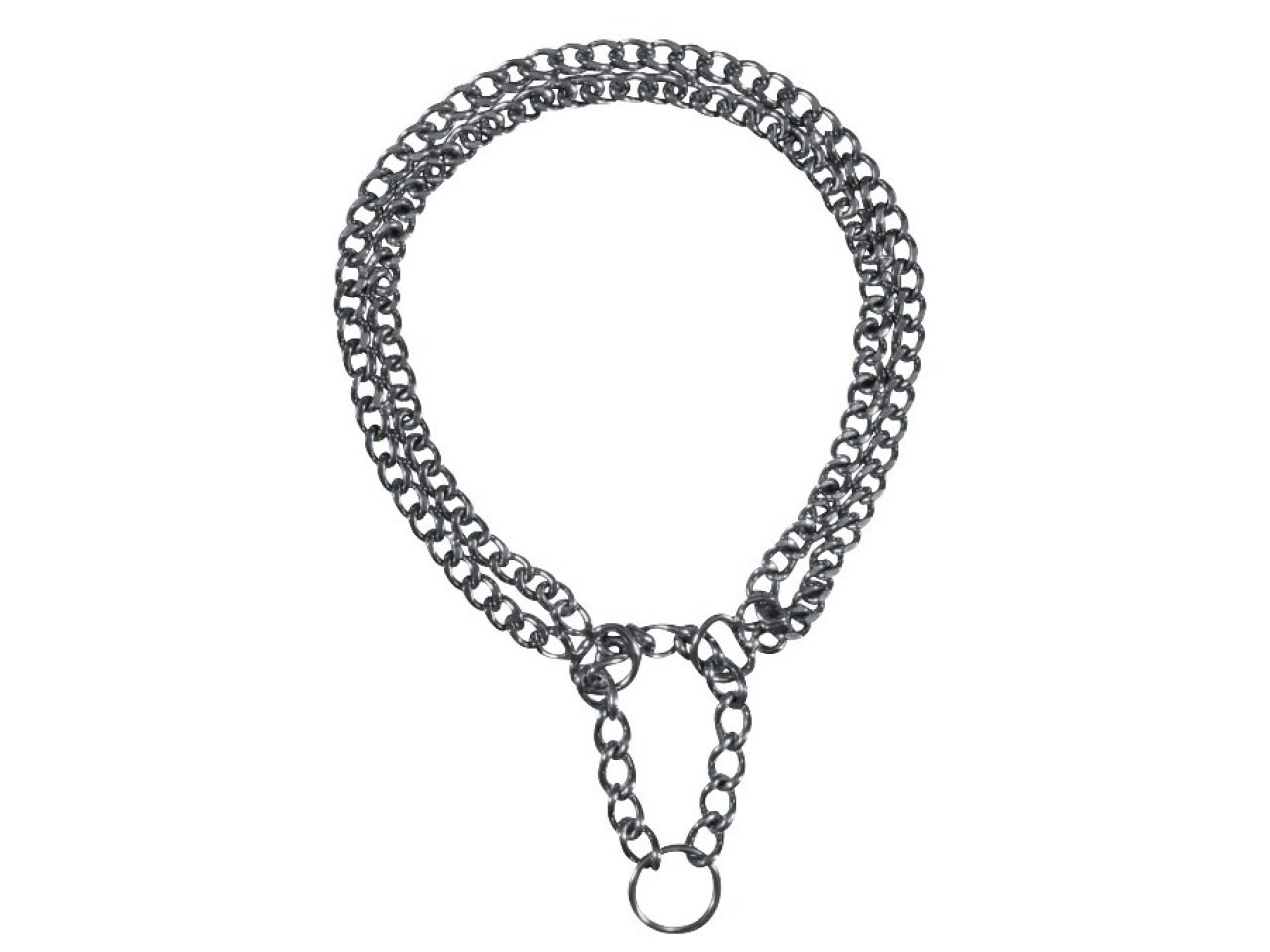 Trixie Zgarda Lant Cu Doua Randuri, Strangulanta, L-XL: 60 cm/2.5 mm, 2246
