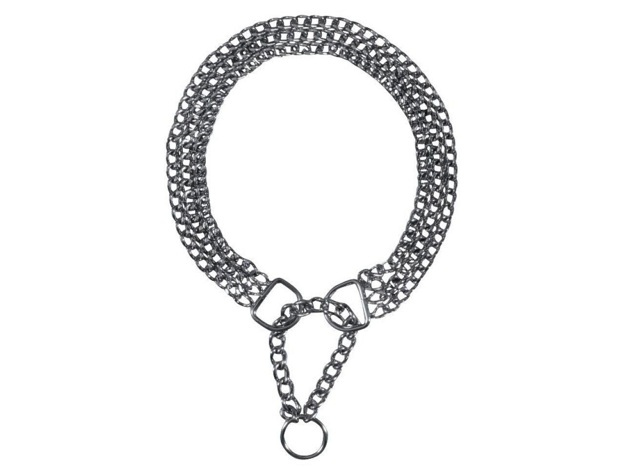 Trixie Zgarda Lant Cu Doua Randuri, Strangulanta, XL: 65 cm/2.5 mm, 2247