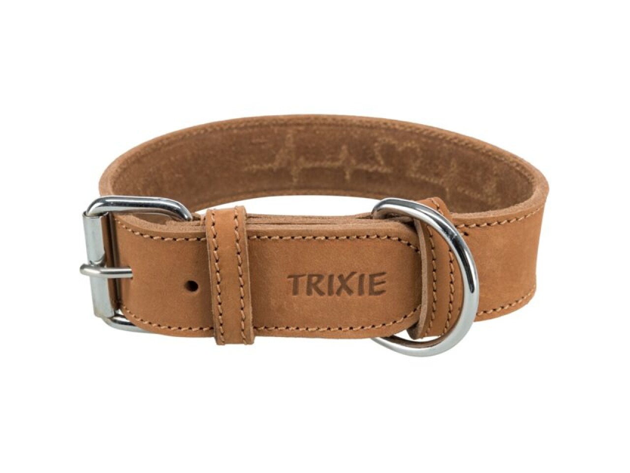 Trixie Zgarda Piele Rustic Heartbeat, S-M: 34-40 cm / 30 mm, Maro, 19014