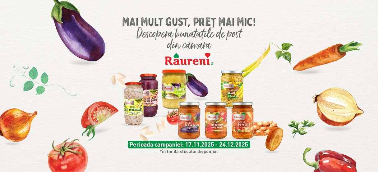 Descopera bunatatile de post din camara Raureni